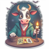 Kuh-Tarot des Terrors Aufkleber (Vorderseite)