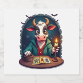 Kuh-Tarot des Terrors Schaumweinetikett (Einzelnes Label)