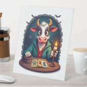 Kuh-Tarot des Terrors Sockelschild (In Situ)