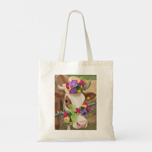 Kuh-Tasche mit Dekor Tragetasche (Rückseite)