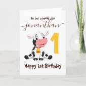 Kuh tastic 1. Geburtstag! Karte (Vorderseite)