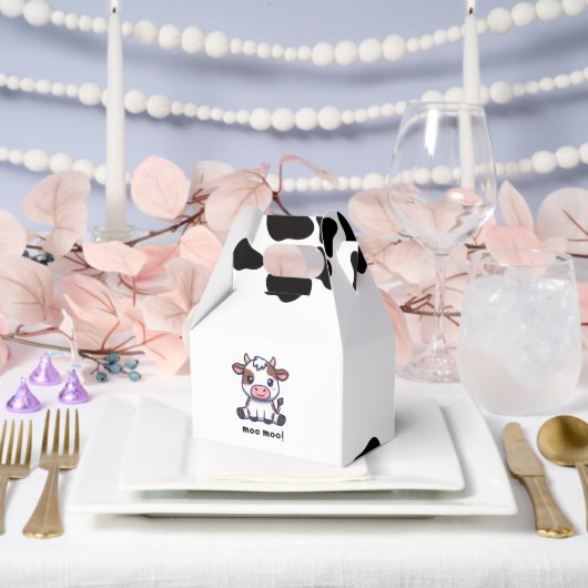 Kuh-Thema Erster Geburtstag Geschenkschachtel (Hochzeit)