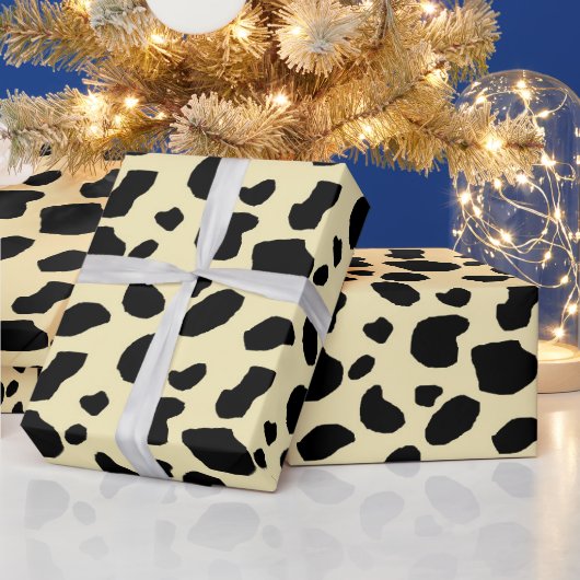 Kuh Tier Haut Farb Muster Design  Geschenkpapier (Feiertage)