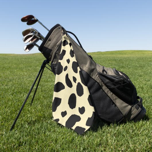 Kuh Tier Haut Farb Muster Design  Golfhandtuch (Gras)