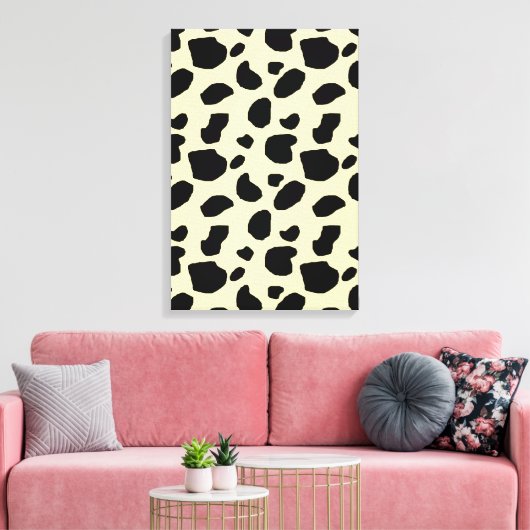 Kuh Tier Haut Farb Muster Design Leinwanddruck (Insitu (Wohnzimmer))
