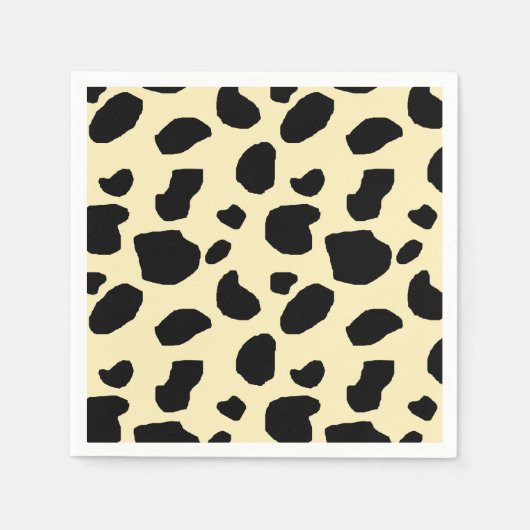 Kuh Tier Haut Farb Muster Design  Serviette (Vorderseite)