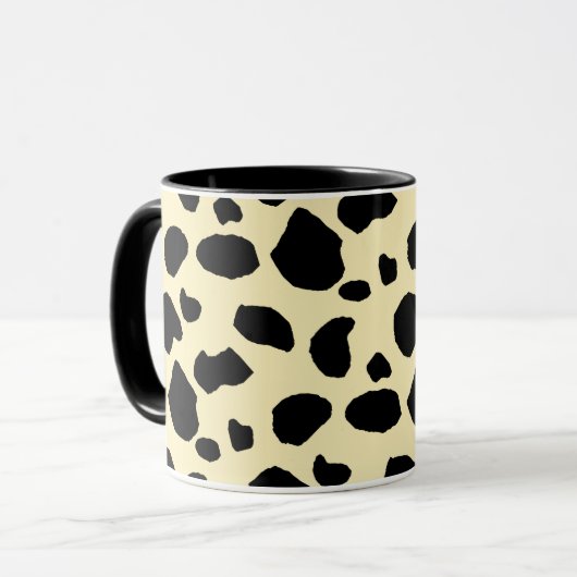 Kuh Tier Hautfarbmuster Design Tasse (Vorderseite Links)