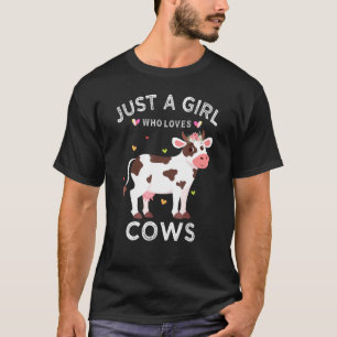 Kuh Tier T-Shirt für Frauen, nur ein Mädchen, das