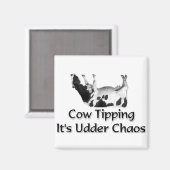 Kuh-Tippen Magnet (Vorderseite/Rückseite)