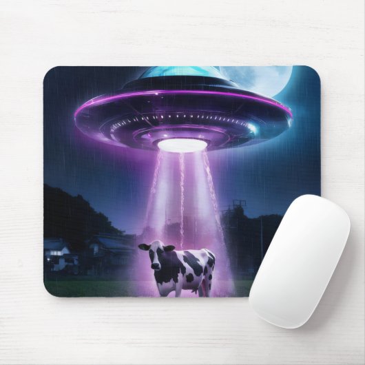 Kuh trifft Außerirdischen. Mousepad (Mit Mouse)
