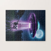 Kuh trifft Außerirdischen. Puzzle (Horizontal)