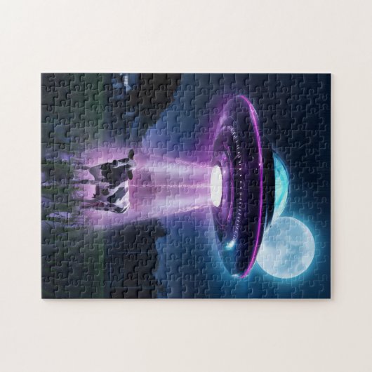 Kuh trifft Außerirdischen. Puzzle (Horizontal)