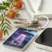 Kuh trifft Außerirdischen. Schlüsselanhänger (Vorderseite rechts)