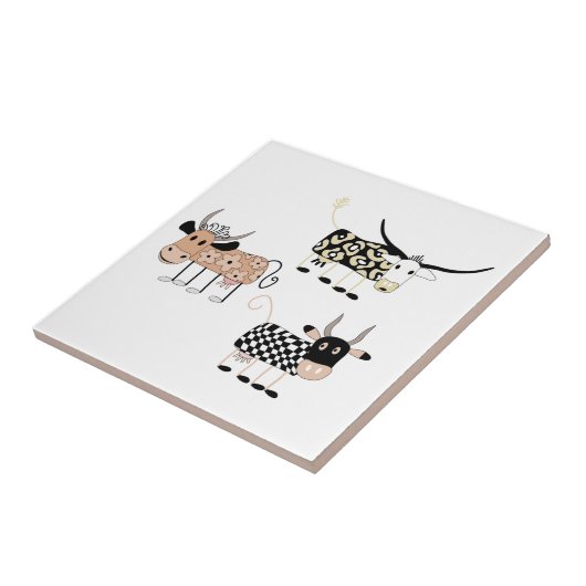 Kuh-Trio Fliese (Seite)