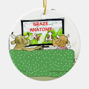 Kuh TV Shows Lustiger Cartoon Keramikornament