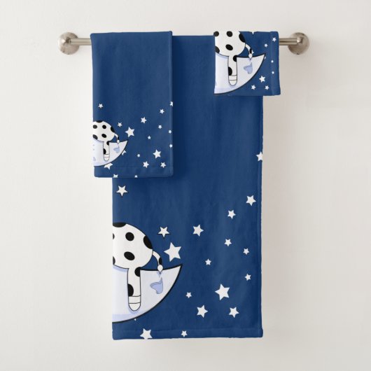 Kuh über dem Mond Badhandtuch Set (Insitu)