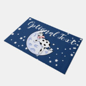 Kuh über dem Mond Fußmatte (Schrägansicht)