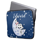 Kuh über dem Mond Laptopschutzhülle (Vorderseite Links)