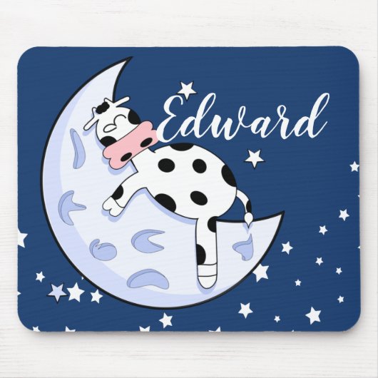 Kuh über dem Mond Mousepad (Vorne)