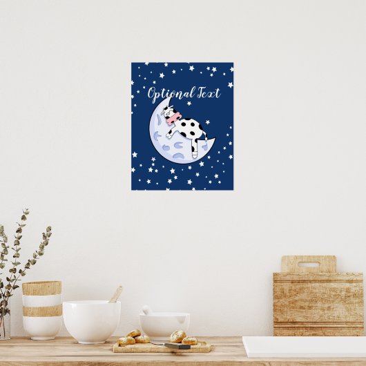 Kuh über dem Mond Poster (Küche)