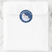 Kuh über dem Mond Runder Aufkleber (Tasche)