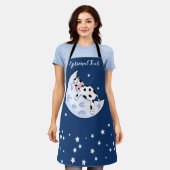 Kuh über dem Mond Schürze (Getragen)