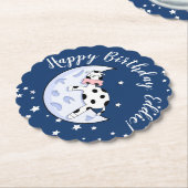 Kuh über dem Mond Untersetzer (angewinkelt)