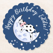 Kuh über dem Mond Untersetzer (Vorderseite)