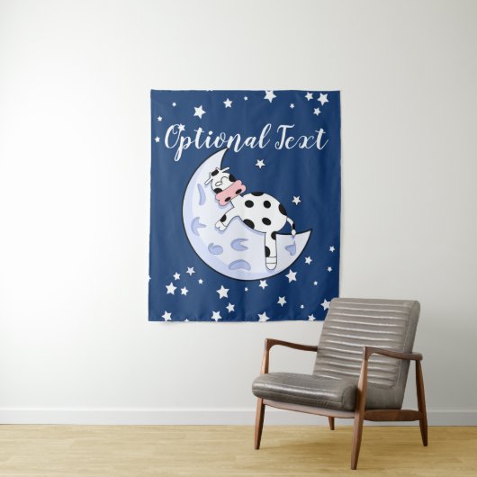 Kuh über dem Mond Wandteppich (Beispiel)