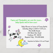 Kuh über den Mond-Babyparty-Einladungen Einladung (Vorne/Hinten)