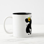 Kuh über die zweitönige Kaffee-Tasse Zweifarbige Tasse (Links)