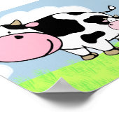 Kuh und Baby Poster (Ecke)