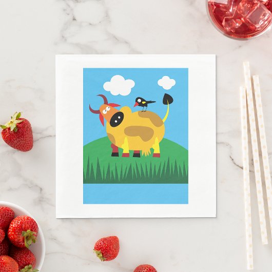 Kuh und Blackbird Paper Napkins Serviette