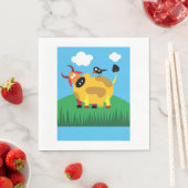 Kuh und Blackbird Paper Napkins Serviette (Beispiel)