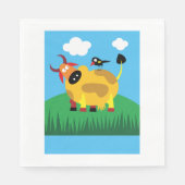 Kuh und Blackbird Paper Napkins Serviette (Vorderseite)