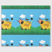 Kuh- und Blackbird-Umschlagpapier Geschenkpapier (Flach)