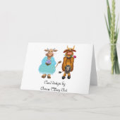 Kuh- und Bullenhochzeit Karte (Rückseite)