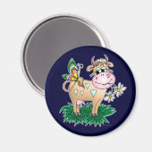 Kuh und Butterfly Magnet (Vorderseite/Rückseite)