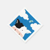 Kuh und Dragonfly Serviette (Ecke)