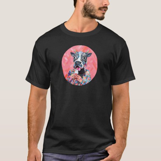 Kuh und Eiscreme Augmented Reality T-Shirt (Vorderseite)
