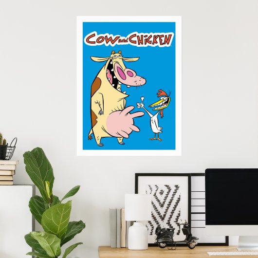 Kuh und Huhn Poster (Heimbüro)
