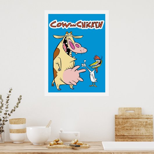 Kuh und Huhn Poster (Küche)