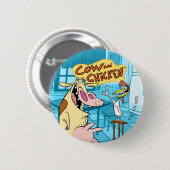 Kuh und Hühnchen lächelnd Grafik Button (Vorne & Hinten)