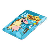 Kuh und Hühnchen lächelnd Grafik Magnet (Linke Seite)