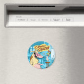 Kuh und Hühnchen lächelnd Grafik Magnet (In Situ (Geschirrspüler))