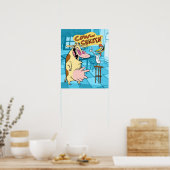 Kuh und Hühnchen lächelnd Grafik Poster (Küche)