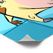 Kuh und Hühnchen lächelnd Grafik Poster (Ecke)