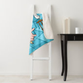 Kuh und Hühnchen lächelnd Grafik Sherpadecke (Beispiel)