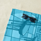 Kuh und Hühnchen lächelnd Grafik Strandtuch (Beispiel)