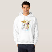 Kuh und Hühnchen lachen Grafik Hoodie (Vorne ganz)